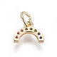 Brass Micro Pave Cubic Zirconia Charms US-ZIRC-E145-67G-2