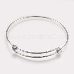 Expandable Bangles, Stainless Steel Color