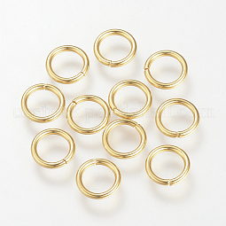 304 Stainless Steel Open Jump Rings US-STAS-Q186-02G-8x1.2
