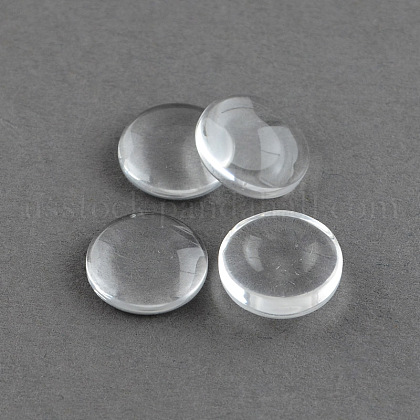 Transparent Glass Cabochons US-GGLA-G003-12x3.5mm-1