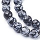 Natural Snowflake Obsidian Beads Strands US-GSR009-2