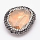 Faceted Glass Polymer Clay Rhinestone Oval Beads US-FIND-F003-11-2