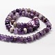 Faceted Drum Natural Amethyst Beads Strands US-G-K078-01A-2