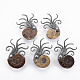 Octopus Shape Natural Conch Shell Fossil Brooch Pin US-G-N333-013-RS-1
