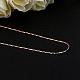 Fine Rose Gold Plated Tin Alloy Snake Chain Fine Necklaces US-NJEW-BB10174-18-3