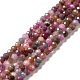 Natural Red Corundum/Ruby and Sapphire Beads Strands US-G-I341-10A-1