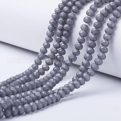 Electroplate Transparent Glass Beads Strands US-EGLA-A034-T10mm-W02-1