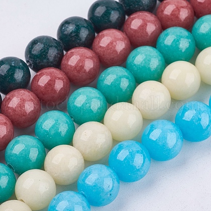 Natural Mashan Jade Beads Strands US-G-H1626-8MM-M-1