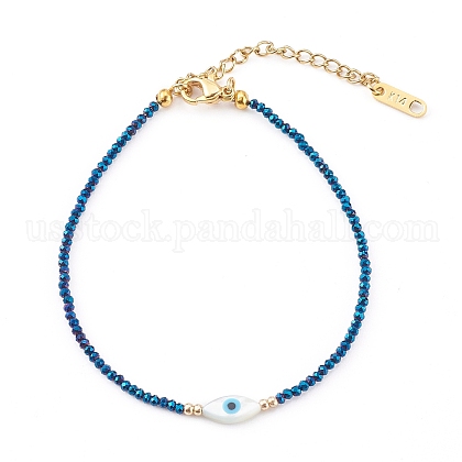 Imitation Jade Glass Beaded Bracelets US-BJEW-JB05987-02-1