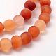 Frosted Natural Carnelian Beads Strands US-G-F372-8mm-3