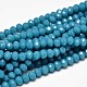 Faceted Rondelle Glass Beads Strands US-GLAA-I033-6mm-03-1