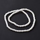 Electroplate Opaque Solid Color Glass Beads Strands US-GLAA-E036-10E-4