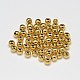 Rack Plating and Vacuum Plating Brass Round Spacer Beads US-KK-I601-6mm-G-RS-2