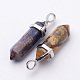 Fashion Natural & Synthetic Mixed Stone Pointed Pendants US-G-D415-M-2