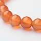 Natural Agate Beaded Stretch Bracelets US-BJEW-F203-08-2