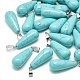 Dyed Synthetic Turquoise Pendants US-G-T081-17-1