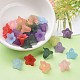 Mixed Color Transparent Acrylic Frosted Flower Beads US-X-PLF018-3