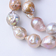 Natural Baroque Pearl Keshi Pearl Beads Strands US-PEAR-S010-34-2