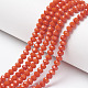 Opaque Solid Color Glass Beads Strands US-EGLA-A034-P6mm-D03-1