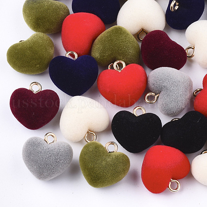 Flocky Acrylic Pendants&nbsp;US-FIND-T046-28-1