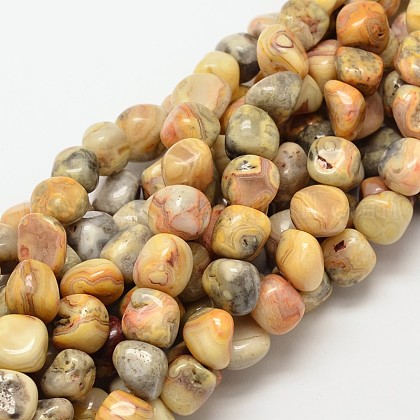 Natural Crazy Agate Nuggets Beads Strands US-G-P092-21-1