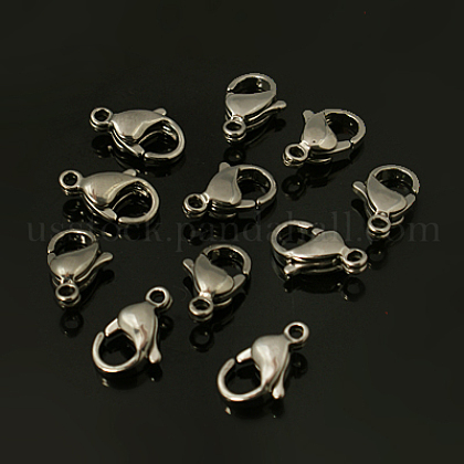304 Stainless Steel Lobster Claw Clasps US-STAS-G035-A-1
