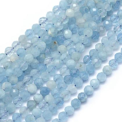 Natural Aquamarine Beads Strands US-G-E411-19B-4mm-1