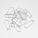 304 Stainless Steel Hoop Earrings Findings Kidney Ear Wires US-STAS-N060-01-2