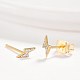 Brass Micro Pave Cubic Zirconia Flash Stud Earrings US-EJEW-BB35393-G-3