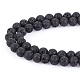 Synthetic Lava Rock Beads Strands US-G-S277-8mm-01-4