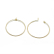 Brass Hoop Earrings US-KK-T032-015G-1