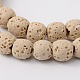Round Synthetic Lava Rock Dyed Beads Strands US-G-N0105-17-1