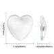 Transparent Glass Heart Cabochons US-GGLA-R021-25mm-2