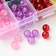 Spray Painted Transparent Crackle Glass Beads Strands US-CCG-X0002-B-3