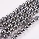 Electroplate Non-magnetic Synthetic Hematite Beads Strands US-G-J169A-6mm-02-1