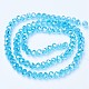 Electroplate Glass Beads Strands US-EGLA-A034-T8mm-B14-2