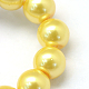 Baking Painted Pearlized Glass Pearl Round Bead Strands US-HY-Q003-10mm-67-3
