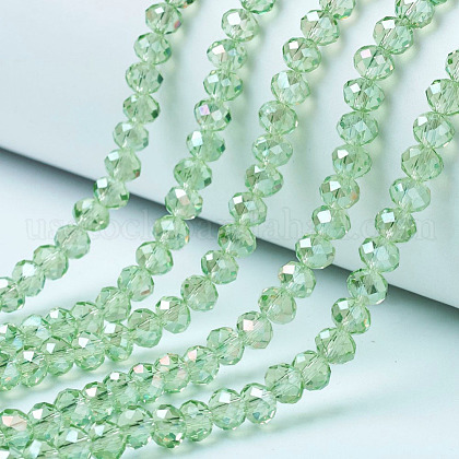 Electroplate Glass Beads Strands US-EGLA-A034-T8mm-B17-1