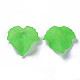 Frosted Transparent Acrylic Grape Leaf Pendants US-X-PAF002Y-7-2