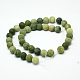 Round Frosted Natural TaiWan Jade Bead Strands US-G-M248-10mm-02-5