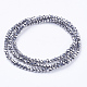 Electroplate Glass Beads Strands US-EGLA-J025-F03-3
