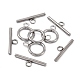 Stainless Steel Ring Toggle Clasps US-STAS-Q179-01-3