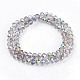 Electroplate Glass Faceted Rondelle Beads Strands US-EGLA-D020-8x5mm-15-2