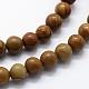 Natural Wood Lace Stone Beads Strands US-G-I199-17-8mm-5