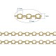 Brass Flat Oval Cable Chains US-CHC025Y-G-6