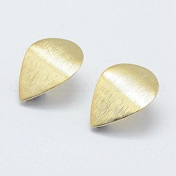 Brass Drawbench Stud Earring Findings US-KK-F728-15G-NF