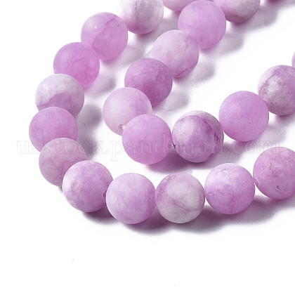 Natural White Jade Bead Strands&nbsp;US-G-R297-8mm-50-4