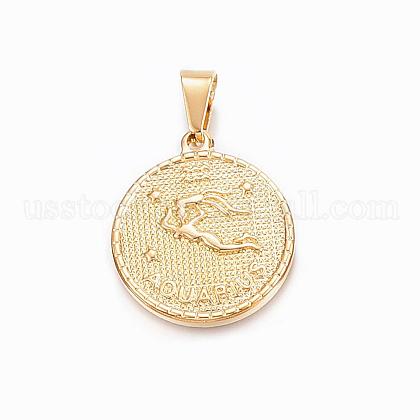 Real 18K Gold Plated 304 Stainless Steel Pendants US-STAS-H372-01L-1