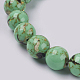 Natural Sea Shell and Synthetic Turquoise Assembled Beaded Stretch Bracelet&nbsp;US-BJEW-P211-02-6mm-2