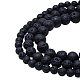 8mm Natural Black Lava Rock Stone Rock Gemstone Gem Round Loose Beads Strand 15.7 inch for Jewelry Making US-G-PH0014-8mm-4